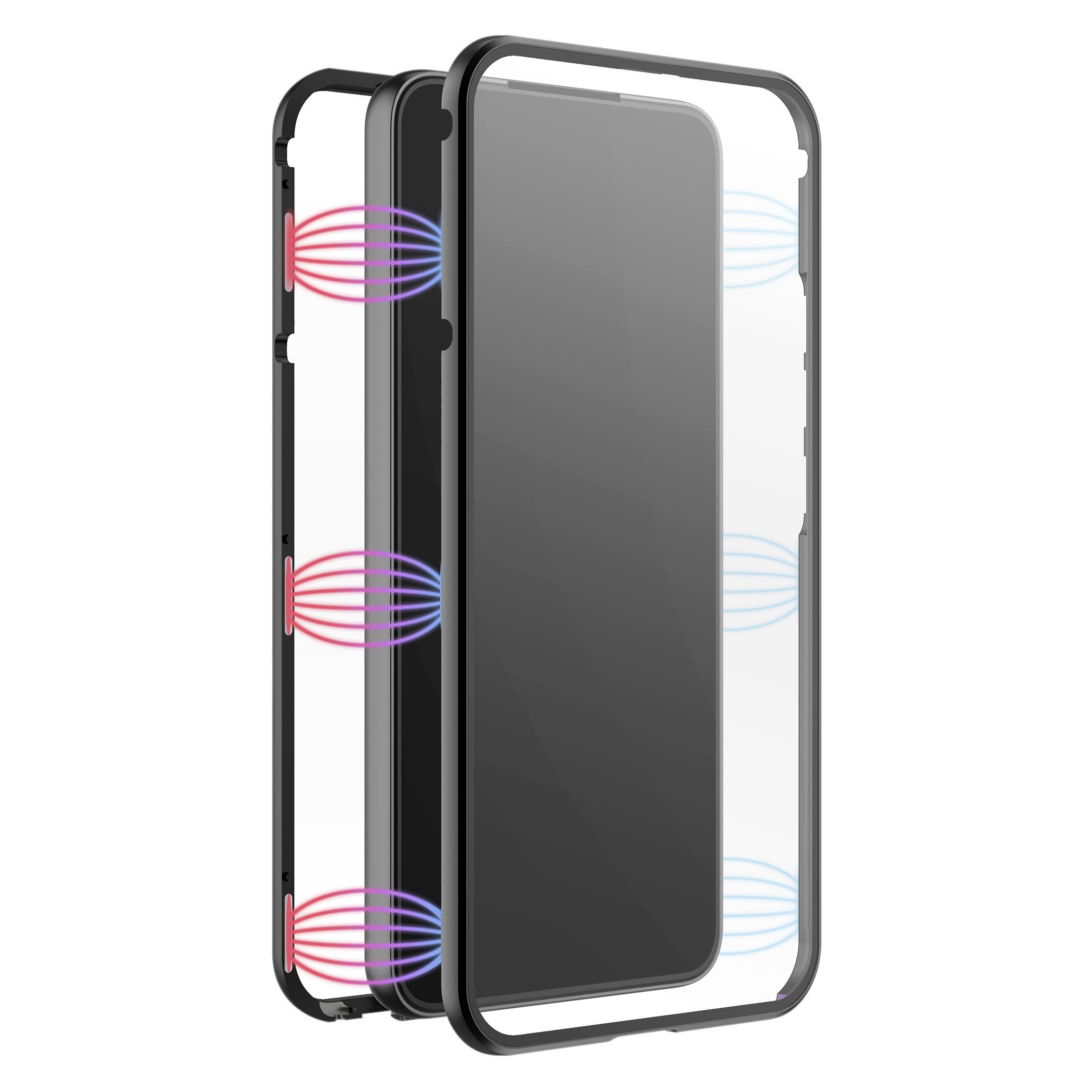 Pametni telefon u zaštitnoj futroli s magnetima na obje strane. Kućište se sastoji od dva dijela koji su magnetski povezani.