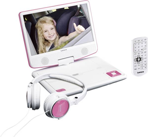 Lenco DVP-910 DVD player CD player, sa zaslonom ružičasta