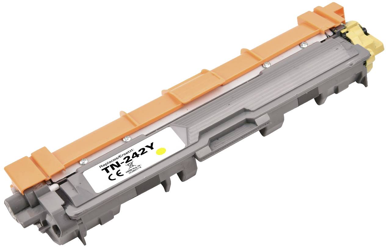 Toner kaseta za printer s žutom naljepnicom 'TN-242Y'.