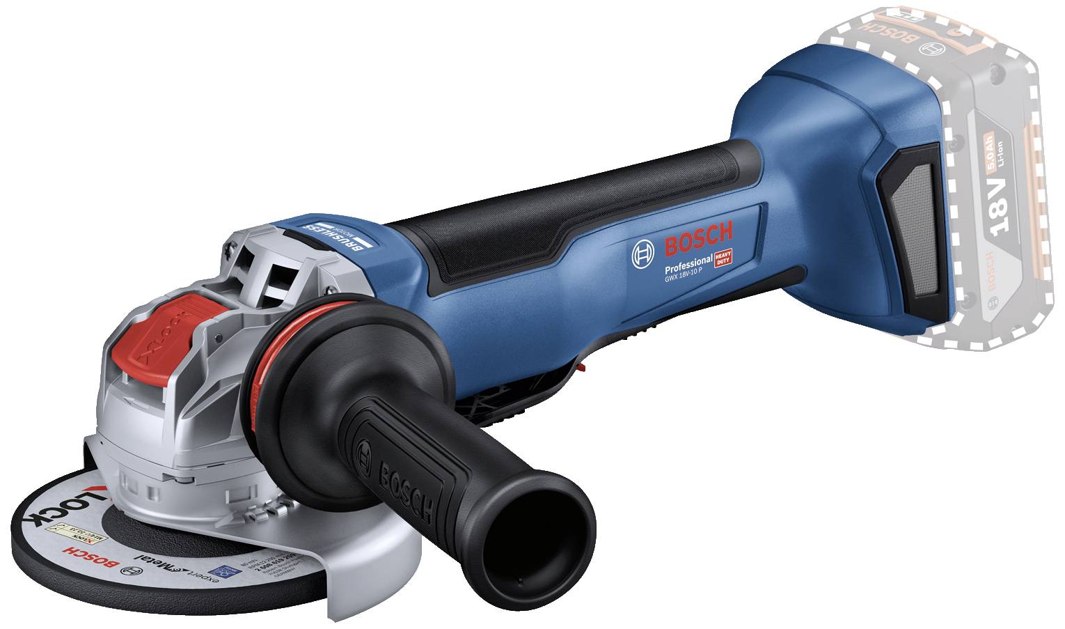 Bosch Professional GWX 18V-10 P solo 06019J4200 Vinkelslip batteridriven 125 mm exkl. batteri/laddare, Utan laddare 18 V