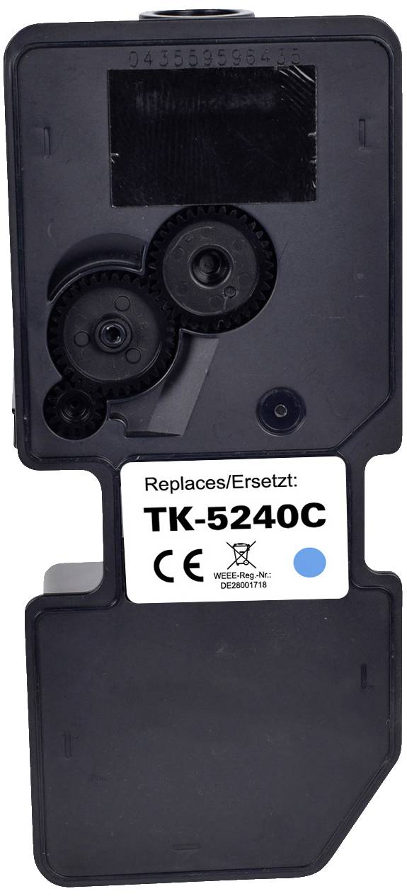 Crna toner kazeta s natpisom 'Replaces/Ersetzt: TK-5240C'. Oznake: CE i plava oznaka boje.