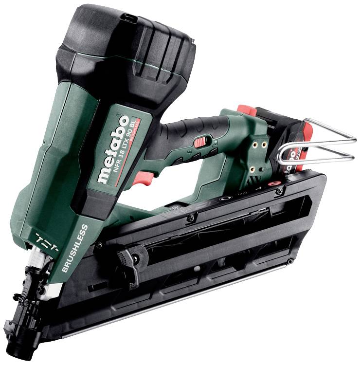 Metabo 612090800 Spikpistol batteri borstfri, inkl. 2x batterier, inkl. v&auml;ska, inkl. laddare