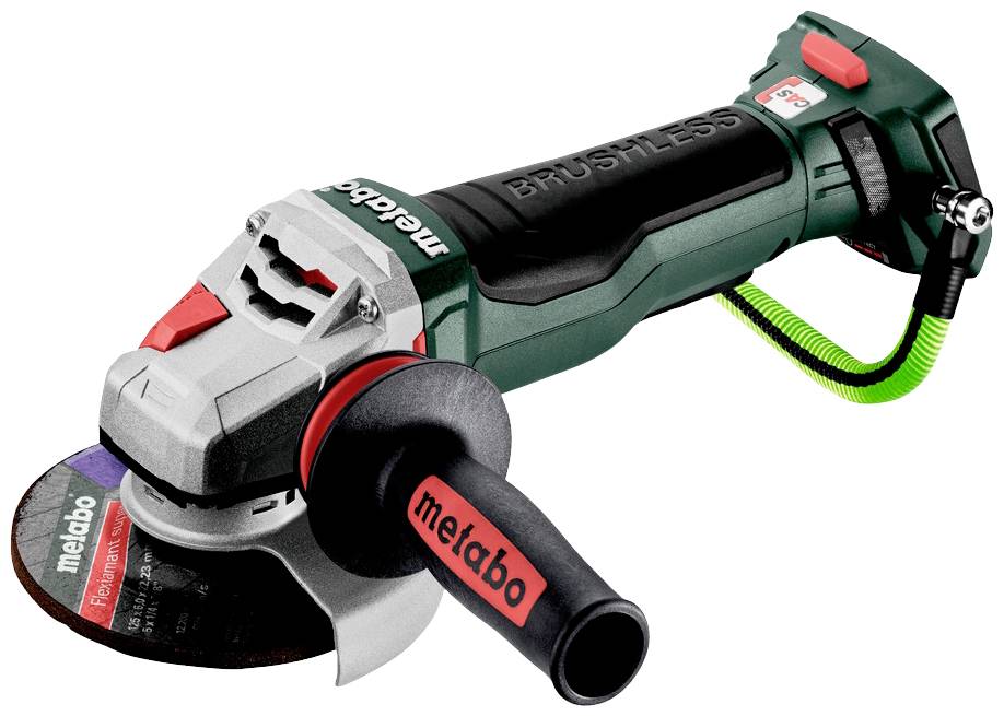 Metabo WPBA 18 LTX BL 15-125 Quick DS 601734840 Vinkelslip batteridriven 125 mm borstfri, inkl. v&auml;ska, exkl. batteri/laddare, Utan laddare 18 V