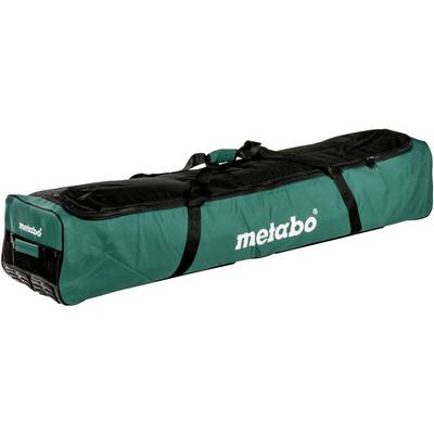 Zelena torba za nošenje s Metabo markom za dugi električni alat, s crnim ručkama i rajsljesom.