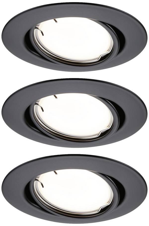 Paulmann 92465  LED ugradna svjetiljka 3-dijelni komplet  LED  14.7 W crna (mat)
