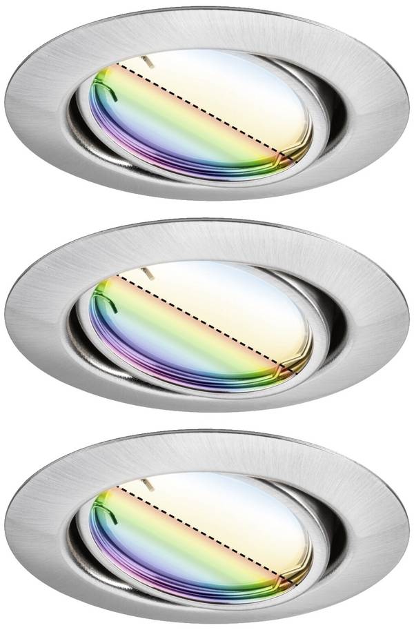 Paulmann 92467  LED ugradna svjetiljka 3-dijelni komplet  LED  14.7 W željezna