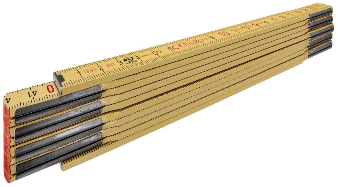 Stabila Holz-Gliedermaßstab Type 600 1104 Duimstok 2 m Beukenhout