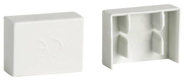 Hager KZ024 Hager KZ024 eindkappen 4-polig set = 10 stuks End cap Zuiver wit (RAL 9010) 10 stuk(s)