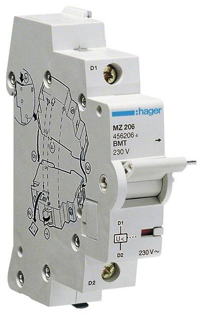 Hager MZ206 MZ206 Onderspanningsafschakelspoel 230 V 1 stuk(s)