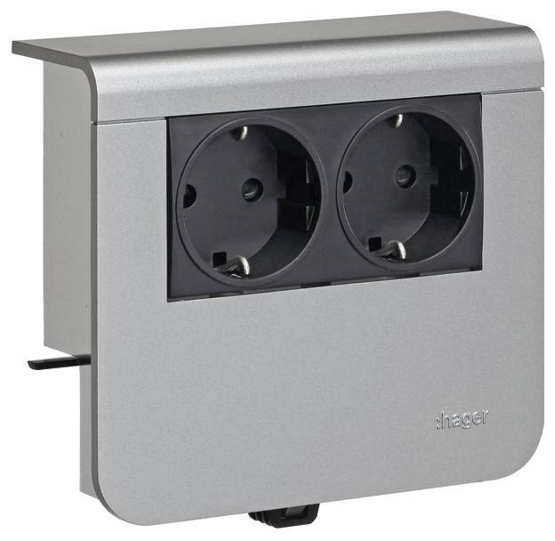 Hager SL20055900D1 Stopcontact voor Accessoires voor elektroplintsysteem Aluminium 1 stuk(s)