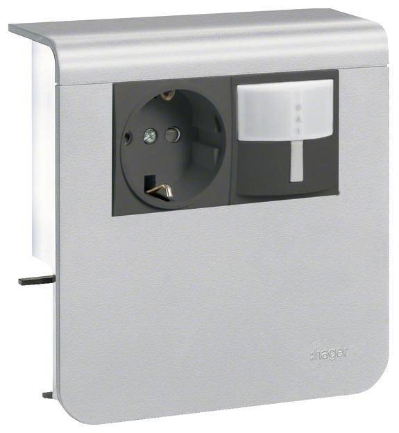 Hager SL 20080926D1 alu Stopcontact voor Accessoires voor elektroplintsysteem Aluminium 1 stuk(s)