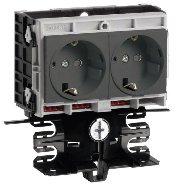 Hager SL200559409011 Stopcontact voor Accessoires voor elektroplintsysteem Grafietzwart 1 stuk(s)