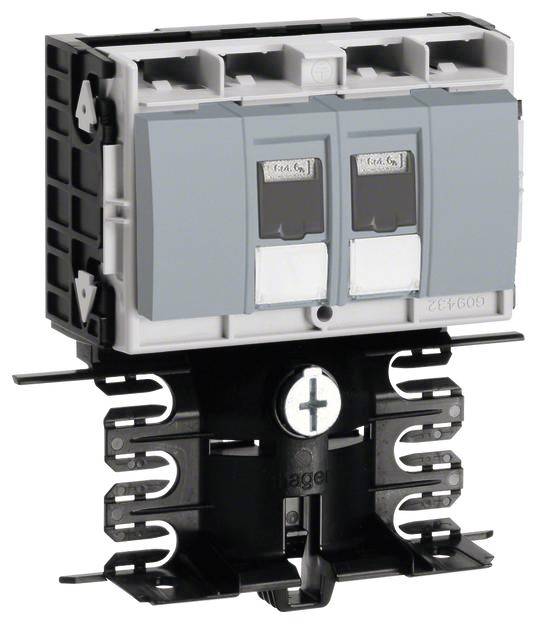 Hager Tehalit Apparaatinzetstuk RJ45 Cat.6 voor Accessoires voor elektroplintsysteem Aluminium 1 stuk(s)
