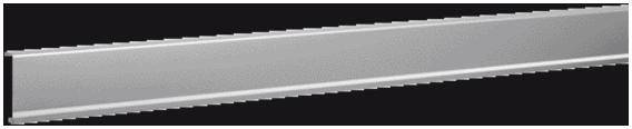 Hager SL2008025D1 Bovengedeelte voor Kabelgoot 2000 mm Aluminium 2 m
