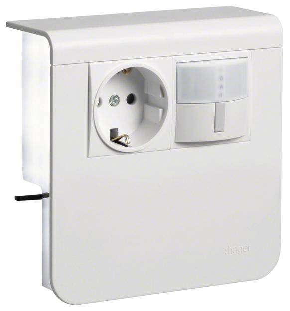 Hager SL200809269016 Stopcontact voor Accessoires voor elektroplintsysteem Wit 1 stuk(s)