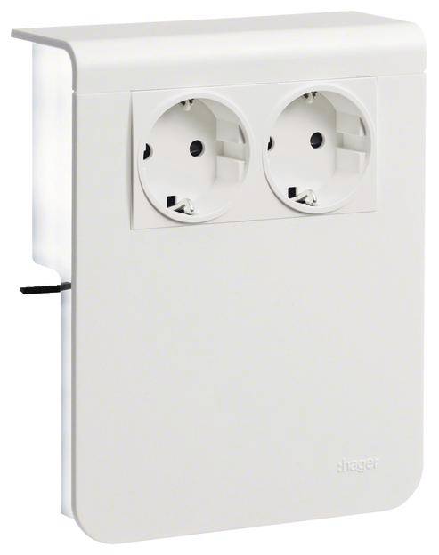 Hager Tehalit Stopcontact voor Accessoires voor elektroplintsysteem Wit 1 stuk(s)