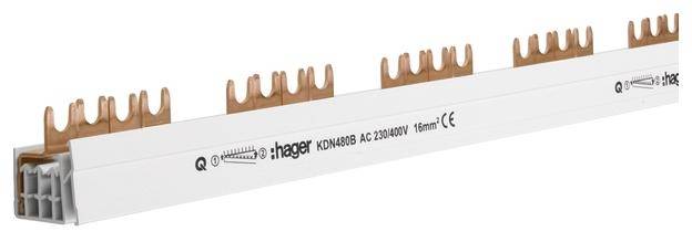 Hager KDN480B KDN480B Phase busbar 4-polig 1000 mm 1 stuk(s) Piece