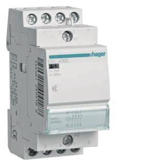 Hager ESC426S Installatiezekeringautomaat DC-circuit 4x NC 1900 W 230 V Low Noise Piece 1 stuk(s)