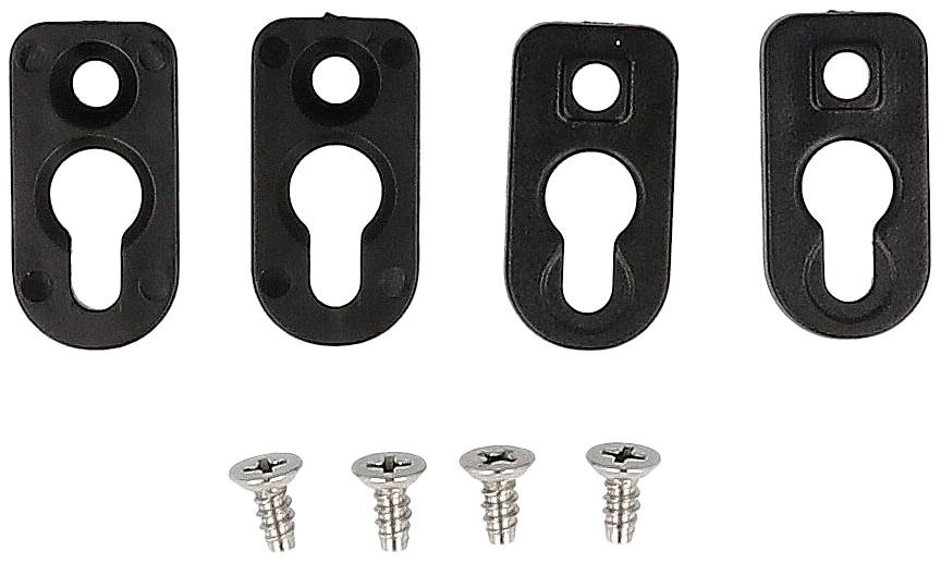 Hammond Electronics 1556FOOTBK-4 Mounting foot ABS kunststof Zwart (l x b x h) 51 x 51 x 5 mm 4 stuk(s)