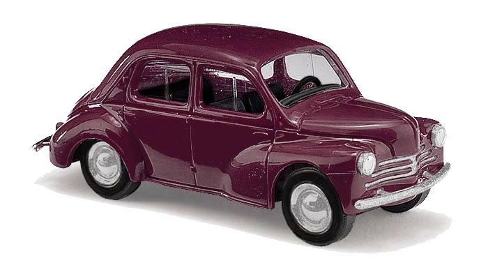 Modelni automobil u tamnocrvenom tonu, stiliziran prema klasičnom dizajnu sa zaobljenim oblicima i vidljivim detaljima karoserije.