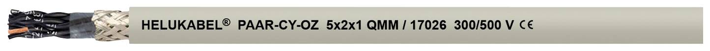 Sivi kabel s natpisom 'HELUKABEL PAAR-CY-CZ 3x2x1 QMM 17029 300/500 V CE'.