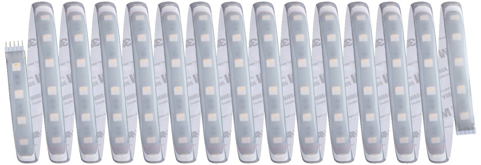 Fleksibilna LED traka sa 18 pojedinačnih LED dioda. LED diode su ravnomjerno raspoređene na dugačkoj, prozirnoj nosećoj foliji.
