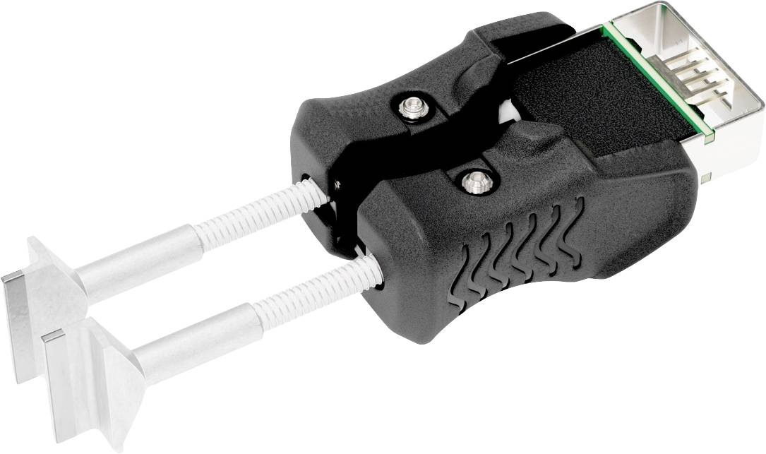 Adapter s crnom, ergonomskom formom i metalnim ojačanjima. Koristi se za spajanje specifičnih hardverskih komponenti.