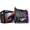 Gaming-matična ploča 'B550I Aorus Pro AX' od Gigabytea pored ambalaže s upadljivim dizajnom.