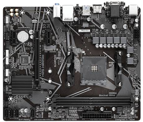Matična ploča s više utora i priključaka, uključujući PCIe, RAM i CPU utičnicu, USB i HDMI portove. Dizajnirana za AMD procesore.