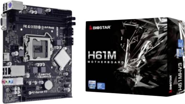 BioStar H61MHV3 matična ploča Baza Intel® 1155 Faktor oblika (detalji) Micro-ATX Set čipova matične ploče Intel® H61