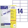 Avery-Zweckform 3653-200 univerzalne naljepnice 105 x 42.3 mm papir bijela 3080 St. trajno prianjanje laserski pisač, laserski pisač u boji