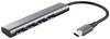 Trust 24948 USB-Hub 4 ulaza USB a USB 3.2 gen.1 5 GBit/s sa USB-C utikačem tamnosiva Halyx-4-port