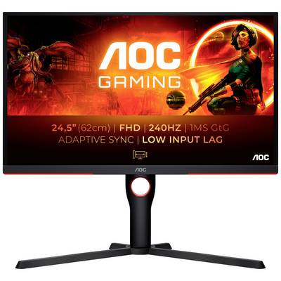 AOC Gaming monitor od 24,5 inča, FHD rezolucije, 240 Hz i 1 ms vremena odziva. Adaptivna sinkronizacija i nisko kašnjenje unosa.