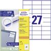Avery-Zweckform 3479 univerzalne naljepnice 70 x 32 mm papir bijela 2700 St. trajno prianjanje laserski pisač u boji, laserski pisač