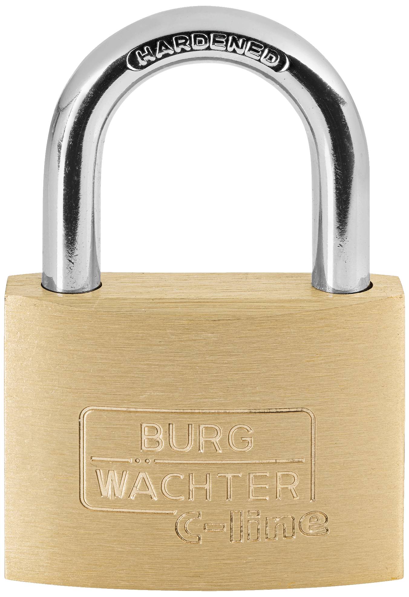 Lokot s ugravirnim logotipom 'Burg Wächter C-line'. Robustan, ojačani čelični luk za dodatnu sigurnost.