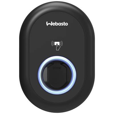 Crna Webasto stanica za punjenje s RFID simbolom iznad kružnog svijetlećeg prstena.