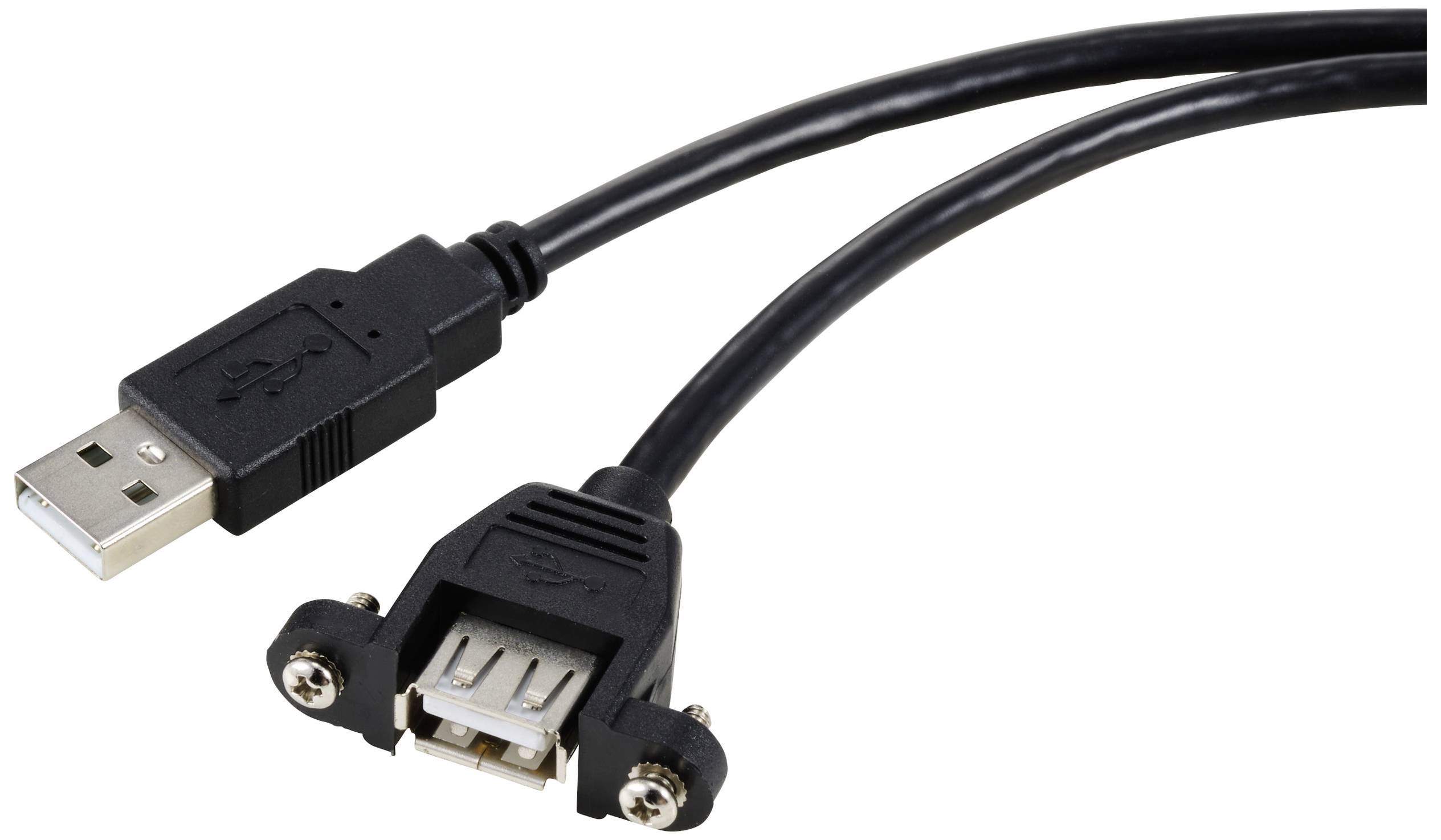 USB produžni kabel s USB-A utikačem i USB-A utičnicom, pogodan za povezivanje i produžavanje veza.