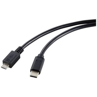 Dva tipa kabela: lijevo mikro-USB utikač, desno USB-C utikač. Oba su crna i pogodna za prijenos podataka ili punjenje.