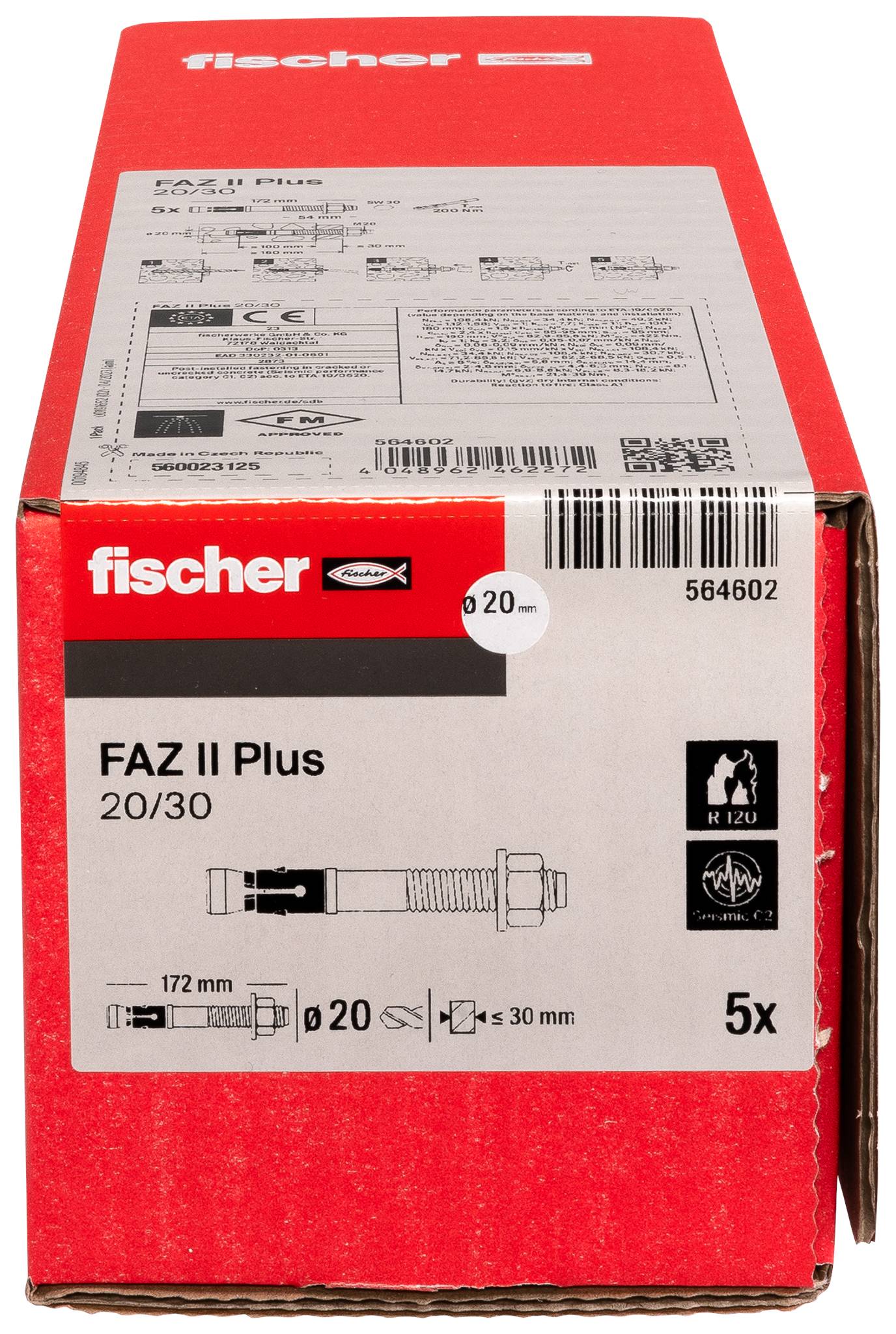 Fischer 564602 FAZ II Plus 20/30 sidreni svornjak 172 mm 20 mm 5 St.-2