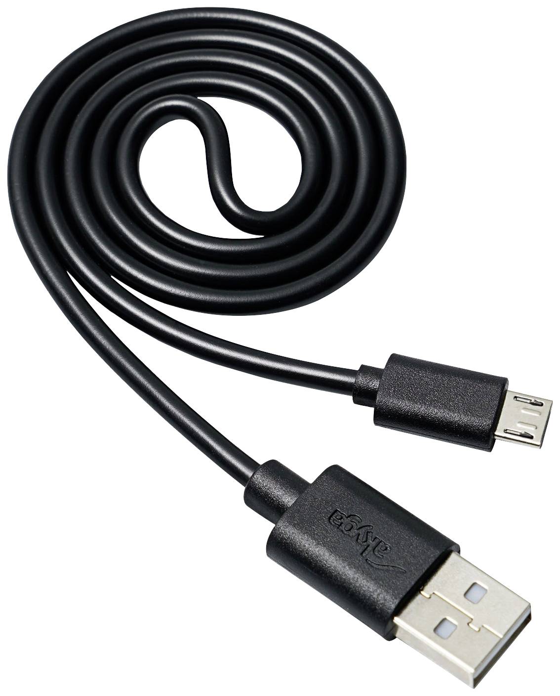 Akyga AK-USB-05 USB-kabel USB 2.0 USB-A stekker, USB-micro-B stekker 0.60 m Zwart