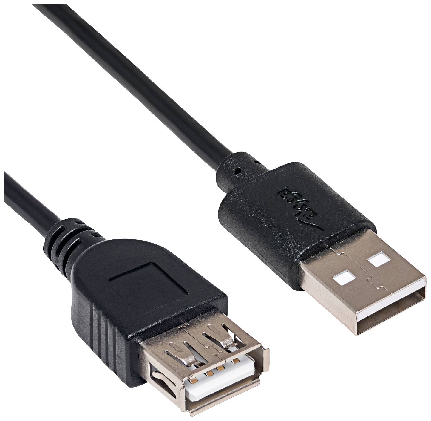 Dva USB kabela: Utikač (desno) i utičnica (lijevo) za povezivanje uređaja poput računala i dodatne opreme.