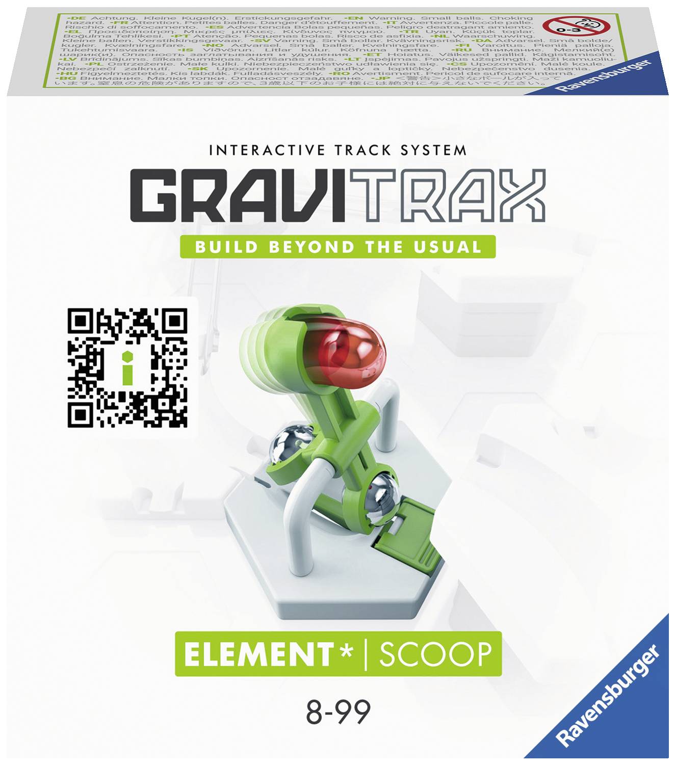 Pakiranje GraviTrax 'Element Scoop' za interaktivnu stazu kuglica, preporučeno za djecu od 8 do 99 godina, brend Ravensburger.