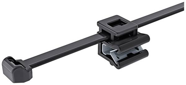 HellermannTyton 156-03064 T50ROSEC5B-PA66W-BK vezice 200 mm 4.60 mm crna spajanje kabela preko montaže, spajanje kabela uzduž montaže 1 St.