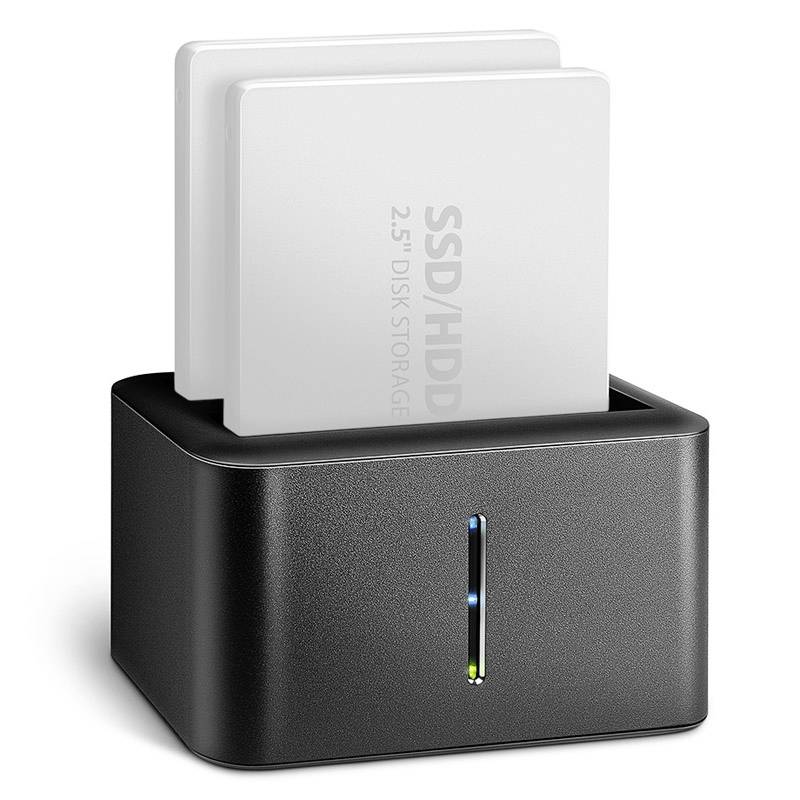 AXAGON ADSA-D25 USB-A 3.2 Gen 1 SATA 6 Gb/s Harde schijf-dockingstation 2.5 inch Met clone-functie