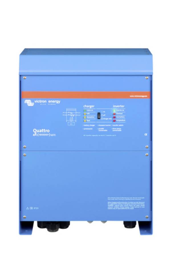 Victron Energy inverter Wechselrichter / Ladegerät Victron Quattro 48/10000/140-100/100 120V VE.Bus 10000 W 48 V - 230 V prebacivanje prioriteta mreže