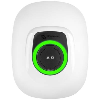 Stupanj punjenja s zelenim prstenom za električna vozila koji pokazuje spremnost za rad. Vidljiv je logo tvrtke 'Victron Energy'.