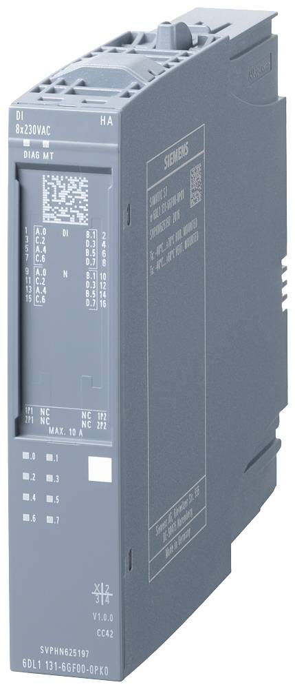 Siemens 6DL1131-6GF00-0PK0 6DL11316GF000PK0 PLC-ingangsmodule 230 V/AC
