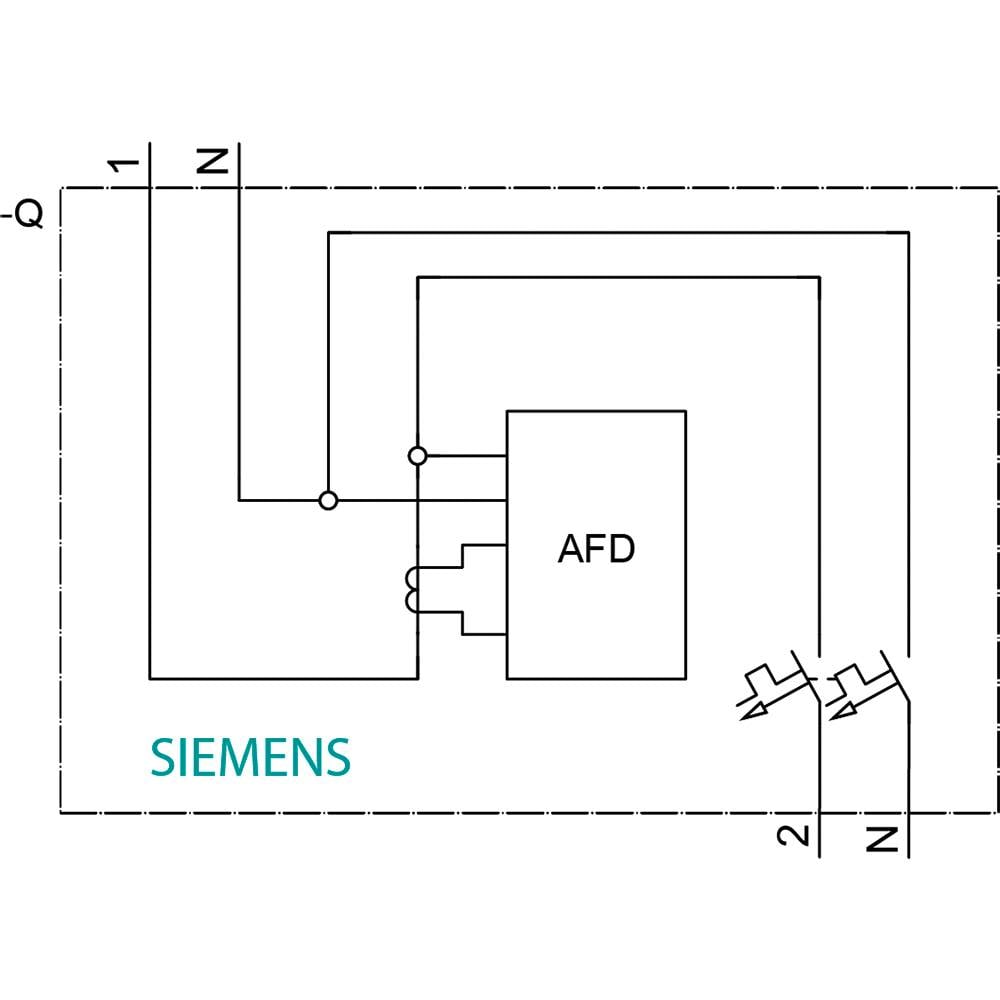 Siemensov električni plan povezan s AFD jedinicom na sklopke i svjetla.