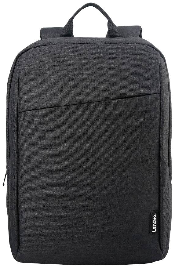 Crni ruksak za laptop jednostavnog dizajna s dva patenta, pogodan za prenošenje tehnike i dodatne opreme.