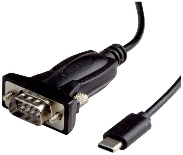 Value USB-C kabel USB 2.0 VGA 9-polni utikač, USB-C® utikač 1.80 m crna 12.99.1162
